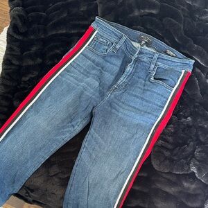 Sanctuary Blue Jeans with Red and White Stripes